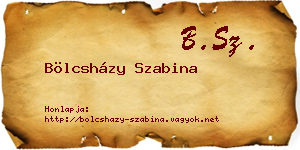 Bölcsházy Szabina névjegykártya